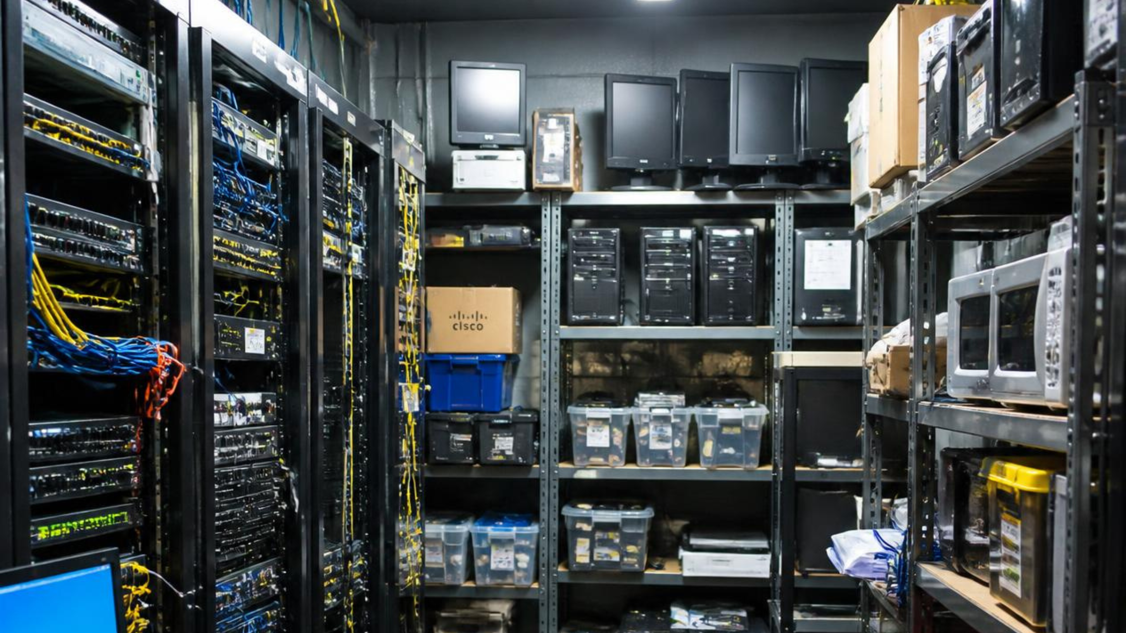 IT Storage Room with Technology Accumulation